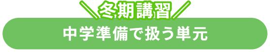 冬期講習中学準備で扱う単元